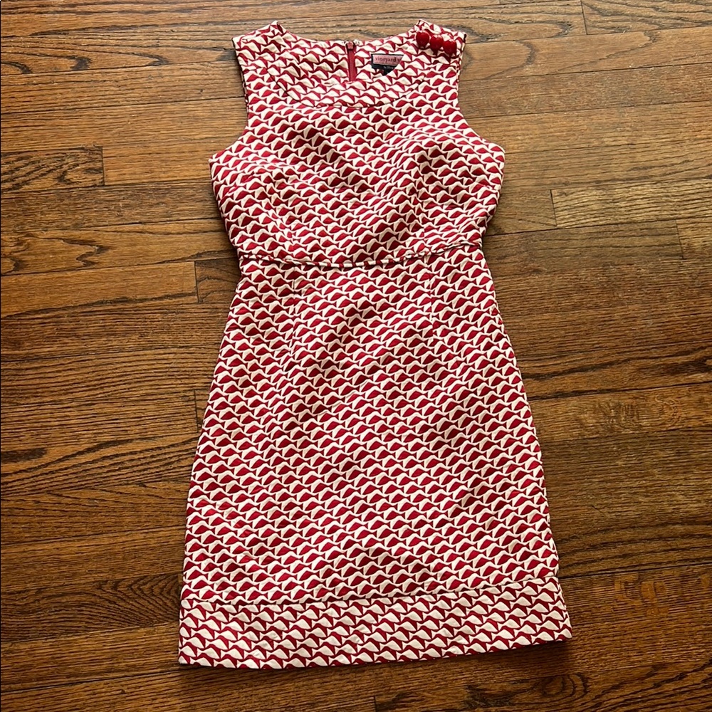 Vineyard Vines Stylish Red Patterned Dress